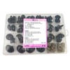 TOAOB 50pcs 16mm to 30mm Safety Eyes Black Plastic Dolls