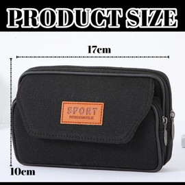 UZYXC Gürteltasche Herren Taktische Tasche - Schweres Wachsbaumwolle Mit Reißverschluss, Wasserdicht EDC Bauchtasche, Handy Gürteltasche für Camping Outdoor Diebstahlschutz