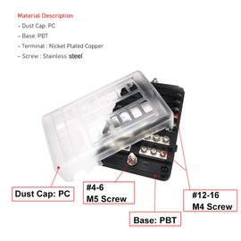 Zoyseay 12 Way Marine Fuse Block with LED Indicator, Waterproof and Damp-Proof Cover with Blade Fuses for Automotive Car Boat Truck, Fuse Panel Dc 12/24v ATC/ATO Fuse (12)