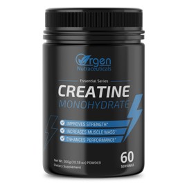 Orgen Nutraceuticals Orgen Nutraceuticals Creatine Monohydrate Powder Supplement, Creatine Powder - Unflavored & Gluten Free, Micronized Creatine for Women & Men, 5g (5000mg) per Servings, 60 Servings