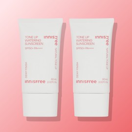 Innisfree [더블구성] 이니스프리 톤업 워터링 선스크린 SPF50+ PA++++ 60ml, 2개 [Double Set] Innisfree Tone Up Watering Sunscreen SPF50+ PA++++ 60ml, 2 pieces