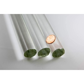 Devardi Glass Thick Boro Rods, 3 Clear 24mm Glass Rods, COE 33