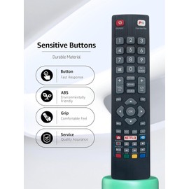 Replacement Remote Control Compatible with Blaupunkt Smart TV 40/138Q-GB-11B4-FEGPF-UK BLA-32/138Q-GB-11B4-EGPF-UK 32/138M-GB-11B4-EGPX-UK 32/138M-GB-11B4-EGQPX-UK