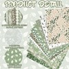 Hahafelt 10 Pcs Sage Green Floral Fabric Bundles 20 x