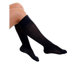 Divertd Compression Stockings for Women 70 Den 8-15 mmHg (Black, Large/XLarge)