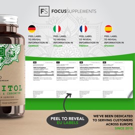 FS Inositol | 90 Myo Inositol Capsules with Folate & Chromium | High Strength 1000mg Myo-Inositol 200mg Folate & 100mg Chromium per Serving per Serving Supplements for Women | Non-GMO & Allergen Free