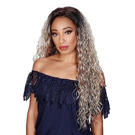 Zury Sis Synthetic Beyond Free Part Lace Front Wig - H COMO (3T PEACH/BLUE)