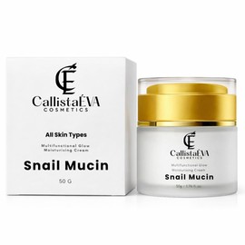 CallistaÉVA Snail Slime Face Cream with Snail Mucin, Ceramides, Peptides & Hyaluronic Acid - Moisturising Cream for Skin Barrier & Anti-Ageing - 50 ml