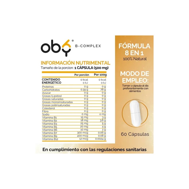 Oby Complex Vitaminas Pura Rellenos