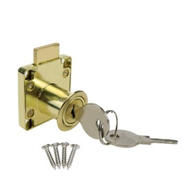 Sscon 1Set Cabinet Lock Drawer Lock with Different Keys for File Storage Cabinets Model Type 138-22 Gold