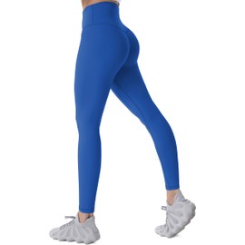Sunzel Leggings for Women Yoga Pants with Tummy Control & High Waist for Workout Lounge Gym 28" Classic Blue Medium