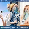 VvLons Portable Handheld Turbo Fan, 100 Gear Wind, 3-IN-1 Foldable
