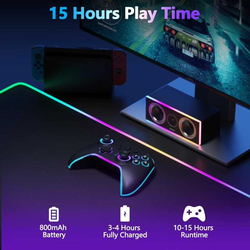 CSWXIO Switch Controller Compatible with Switch/Lite/OLED, Wireless Pro Controller with
