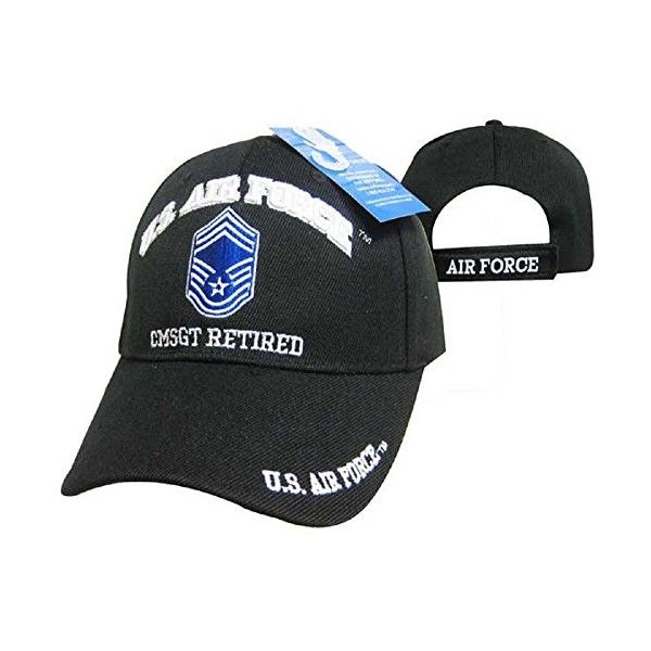 U.S. Air Force CMSGT Retired Black USAF Embroidered Ball Cap