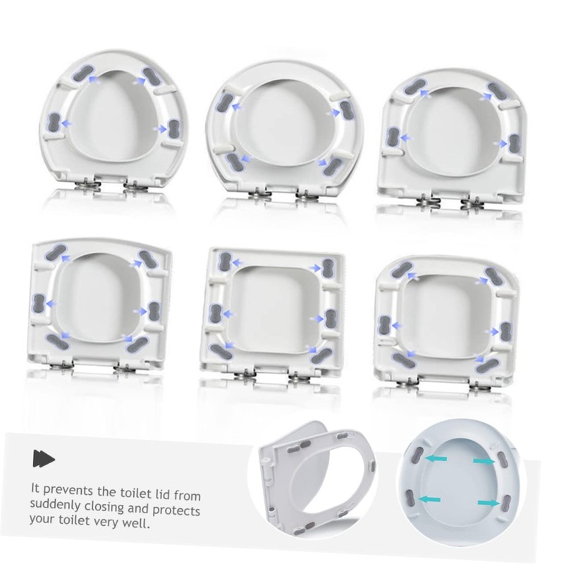 LALAFINA 8Pcs Toilet Seat Bumper Replacement Kit Toilet Risers for