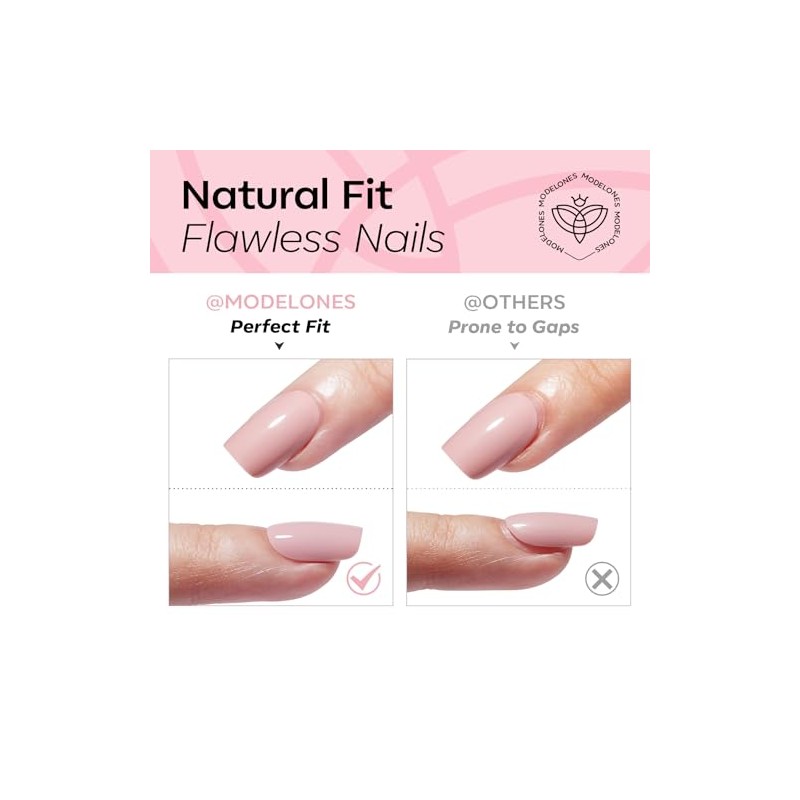 modelones Uñas postizas cortas con lunares en almendra, diseño de