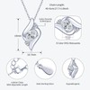 EONFUN 1.5CT Oval Moissanite Pendant Necklace for Women (Silver)