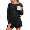 ANRABESS Women's 2 Piece Lounge Pajama Sets Casual Ribbed Long