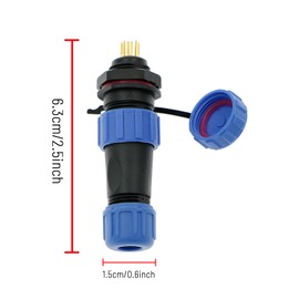 Uonecn SP13 5pin Waterproof Aviation Cable Connectors, Low Voltage Wire Connector, Electrical Cable Connector, Aviation Plug & Socket (IP68 Panel Mount-Water Proof Connector)