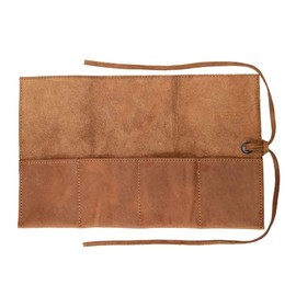 Hide & Drink, Rustic Leather Travel Watch Roll Organizer Holds Up to 4 Watches, Easy Carry On Watchlover Storage, Travel Essentials, Handmade Includes 101 Year Warranty :: Single Malt Mahogany