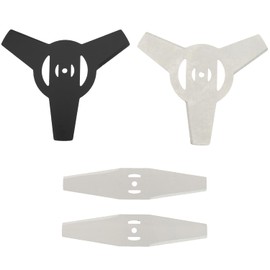 HUAREW 4 Pack Grass Trimmer Blade Heads Replacements, Cordless Electric String Trimmers Metal Blade, 3 Teeth Blade & Long Alloy Blade, for Weed Eater Blade for Electric Lawn Mower, Grass Trimmers