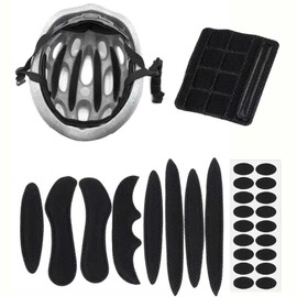 Samcos Helmet Pad, Inner Protective Pad, Helmet Sponge, Shock Absorption, Easy Replacement, For Bicycles, Electric Vehicles, Motorcycles, Spacer Protection, Sponge Pad, Survival Games, Lightweight, Outdoor Sports (Black)