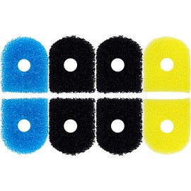 USEAMIE 8 Pack Replacement Filter Sponges Compatible with Kulife Aquarium Filters, 2 Coarse Sponge, 4 Carbonized Sponge, 2 Fine Sponge