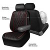 CAR PASS Piping Luxury Leather Seat Covers Full Set,5 Seats