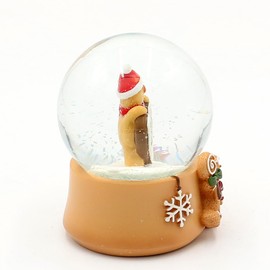 Snow Globe Gingerbread Figurine with Cup Base L x W x H Diameter Ball 7.8 x 8 x 8.8 cm Diameter 6.5 cm Heart