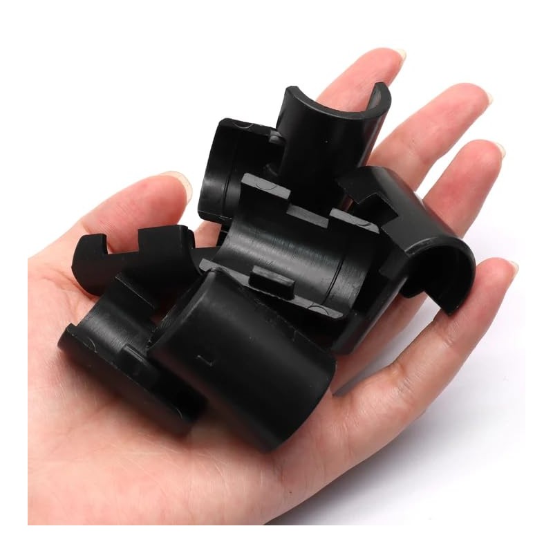 Moicstiy 50pack 7/8 Inch Wire Shelving Shelf Lock Clips, Plastic