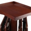 Pemberly Row 6-Piece Transitional Solid Wood Snack Table Set in