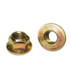 (6) 1/2-13 Hex Flange Prevailing Torque Top Lock Nuts Grade 8 Zinc Yellow