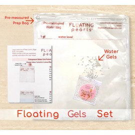 Transparent Water Gels Kit- Fills 1 Gallon for Your Vases for The Floating Effect- with Measured Prep and Storage Bag for Best Results