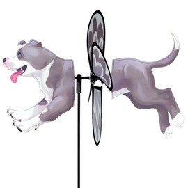 Premier Kites Petite Spinner Pit Bull – Whimsical Wind Spinner for Yard & Garden, Durable Weather-Resistant Fabric, Easy to Assemble, Outdoor Decor for Patios, Lawns, & Fairy Lovers