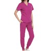 LOVIVER Uniforms Scrub Set Short Sleeve Nurse Top Pants Suit