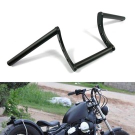 Motorcycle Hanger 1 inch 25mm Ace Cafe Racer Clubman Handlebar Handle bars handlebars Bar compatible with Harley Sportster XL883 XL1200(Black U Shape)