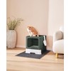 Medario Cat Litter Box with X-Large Litter Mat and Scoop,