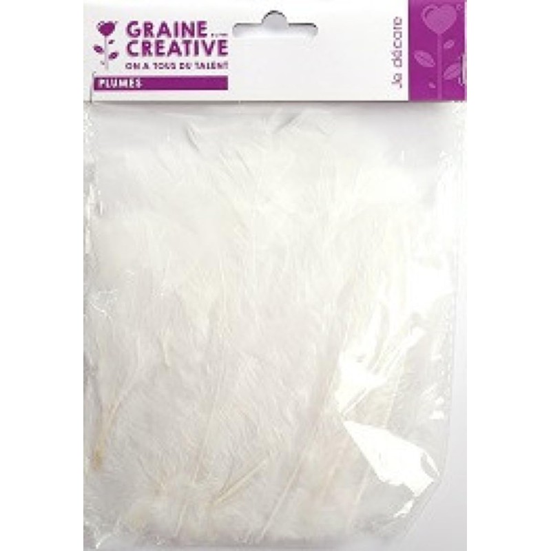 Youdoit 30 rooster feathers - white