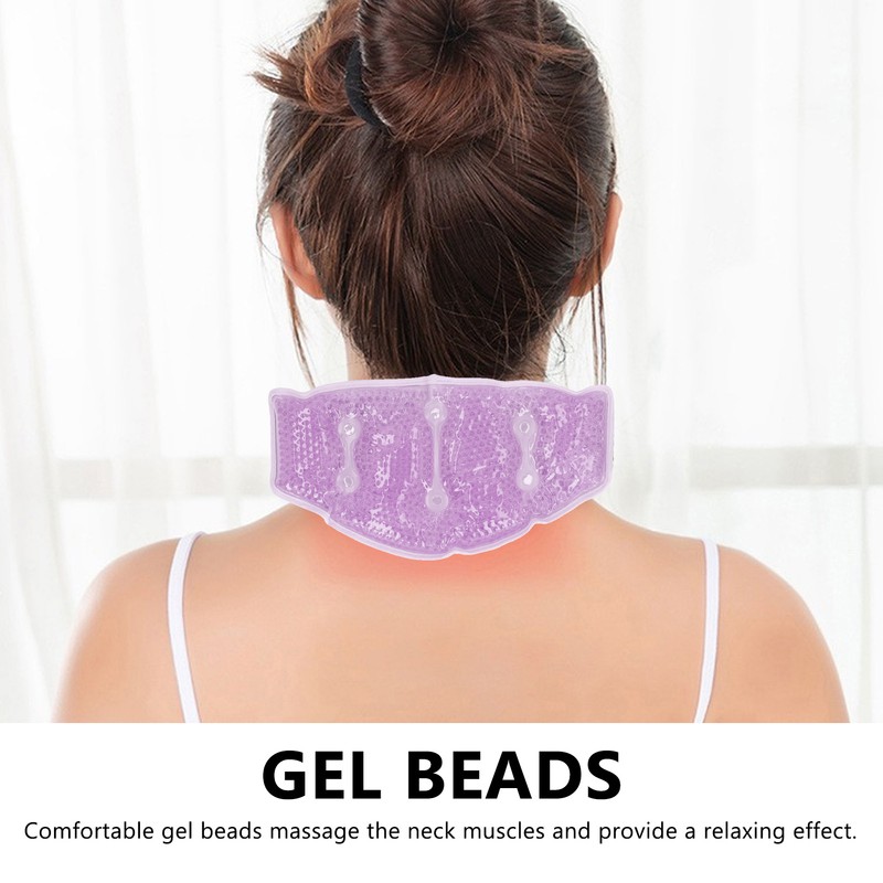 Gel Beads Ice Pack Ice Bag for Neck Adjustable Strap
