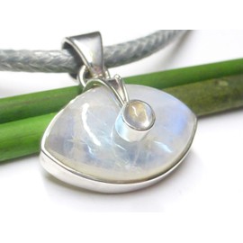 Moonstone Pendant, The Third Eye, Rainbow Moonstone Sterling Silver Protective Symbol, Jewellery Women