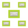 5X Double Socket Surround, Acrylic Back Panel or Plate, Protect