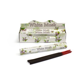 STAMFORD INC. 37109 White Musk Incense Sticks, 20 Sticks x 6 Packs