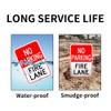 4 Pack Large No Parking Fire Lane Sign, 18"x 12"