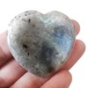 Lovionus89 Thumb care stone, hand-carved heart-shaped polished healing crystal accents