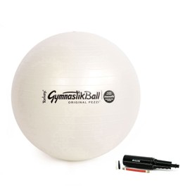 Original PEZZI Maxafe Pezziball 65 cm with Pump Pearl White Gymnastics Ball