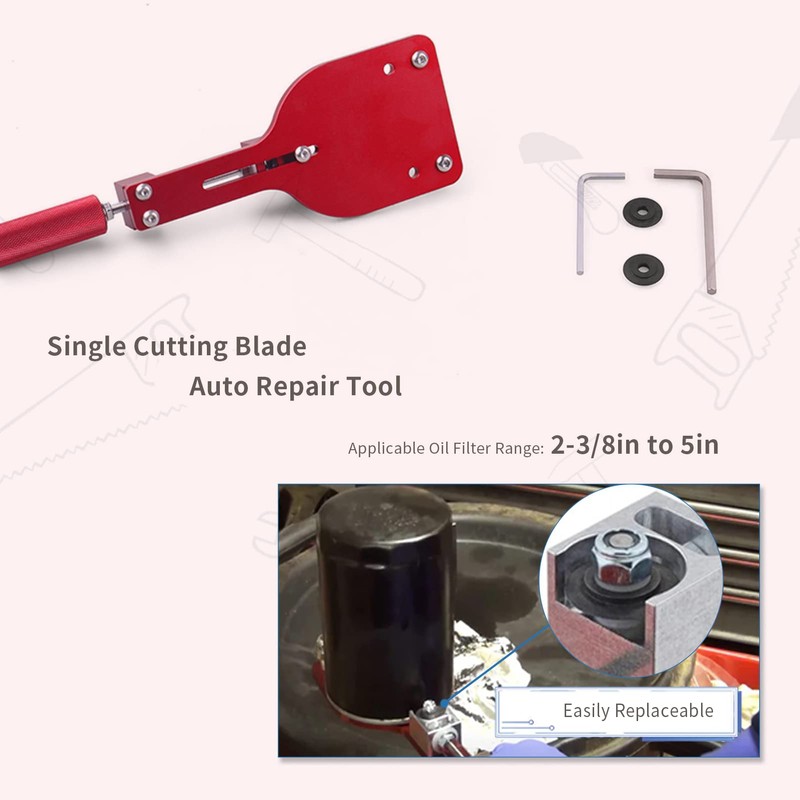 77750 Oil Filter Cutter, Zinc Alloy Oil Filter Cutting Tool,