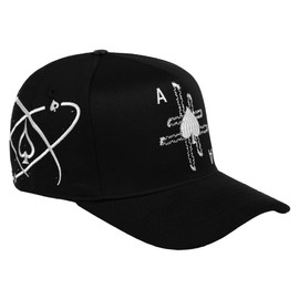 JC Hats Gorra Streetwear XY, Vicera Curva con Logos Bordados Alta Calidad, Unitalla Snapback Ajustable. (PIKAS Black)