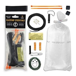 Wazoo Survival Gear Survival Kit - Everyday Essentials 15 Tool EDC with Tailored Components