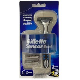 Gillette Sensor Excel Razor Handle + 3 Cartridges