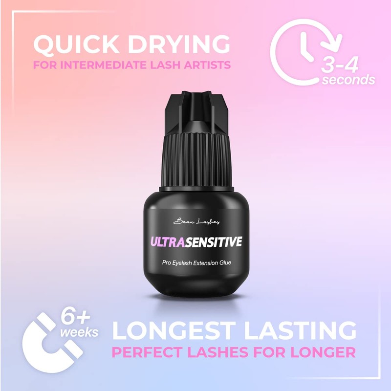 Sensitive Eyelash Extension Glue for Professionals | Low Humidity Strong